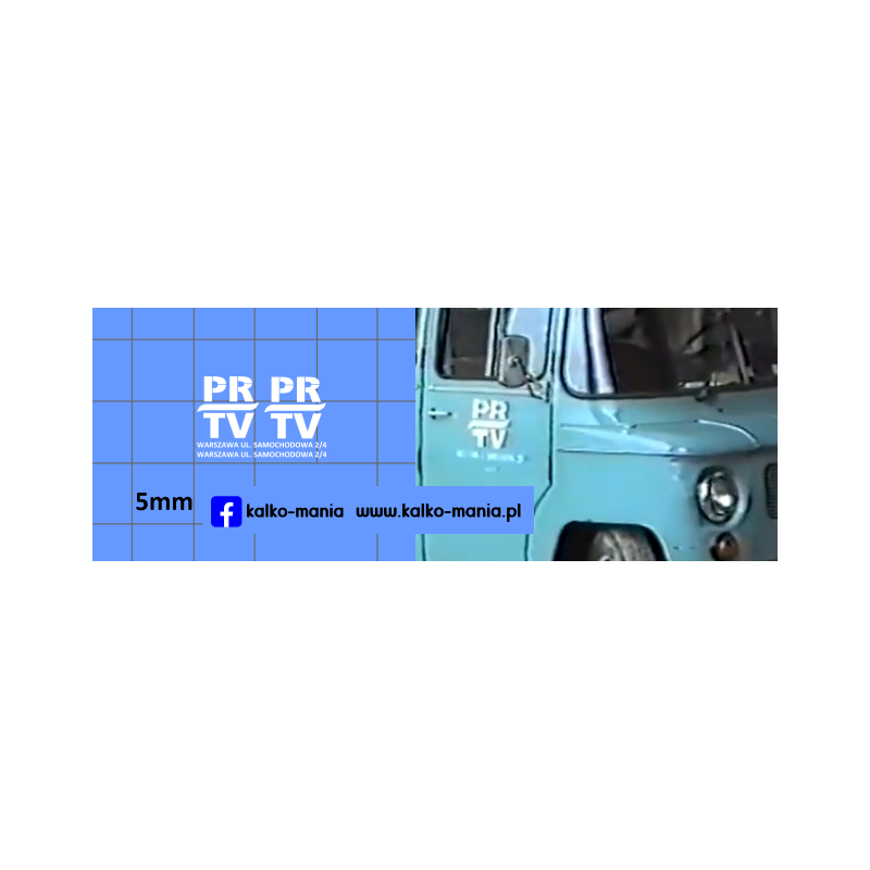 nysa pr tv telewizja warszawa kalkomania 1:43