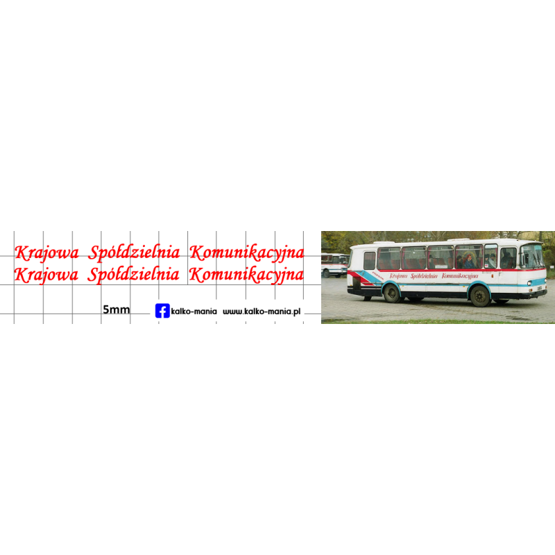 autosan krajowa spoldzielnia komunikacyjna2 kalkomania 1:72