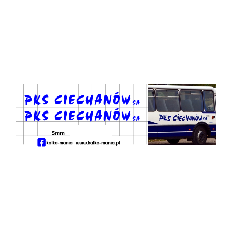 autosan pks ciechanow blue kalkomania 1:72