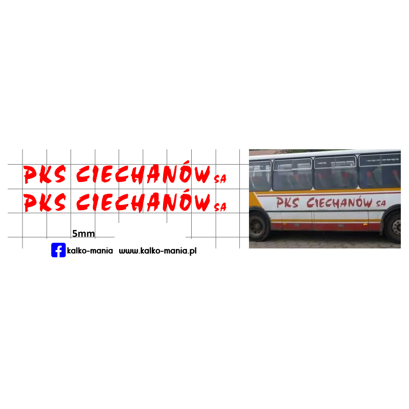 autosan pks ciechanow red kalkomania 1:72