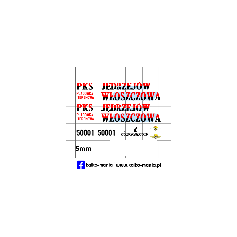autosan pks jedrzejow wloszczowa kalkomania 1:72
