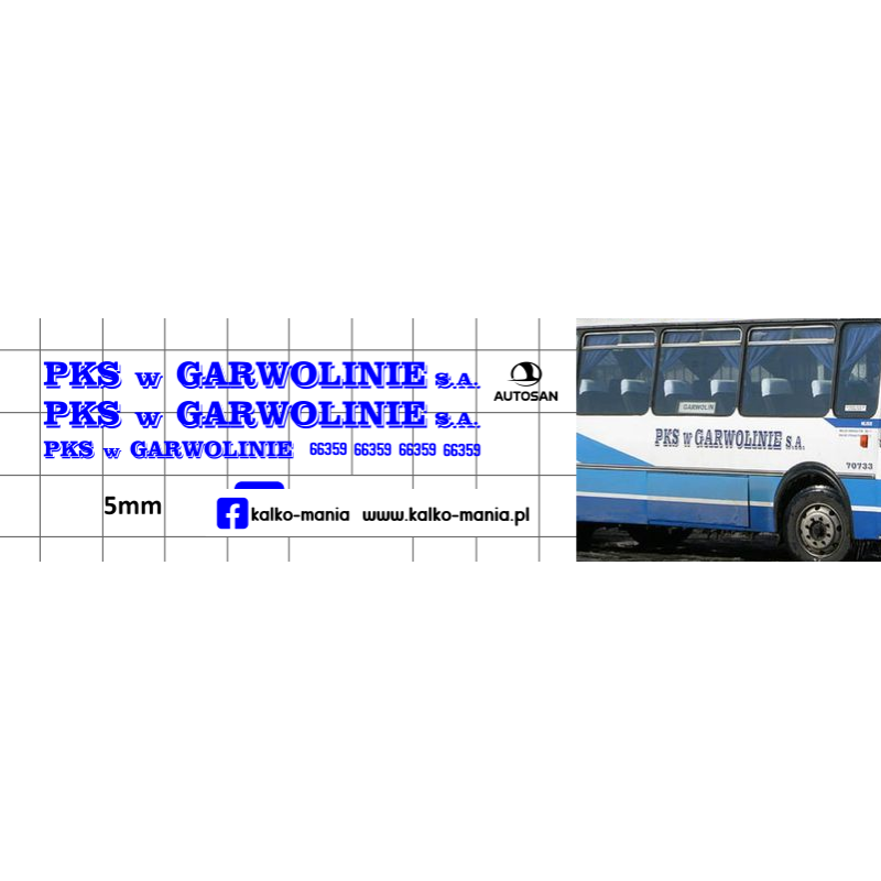 autosan pks w garwolinie kalkomania 1:72