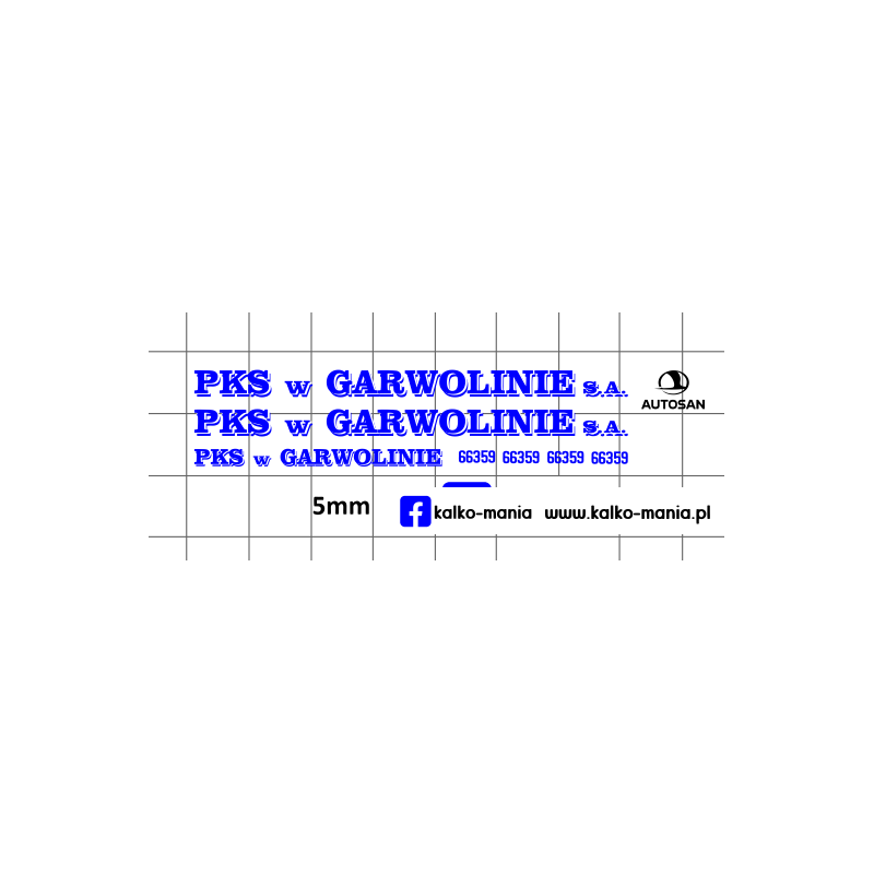 autosan pks w garwolinie kalkomania 1:72
