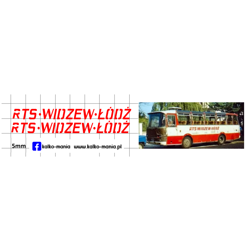 autosan rts widzew lodz kalkomania 1:72