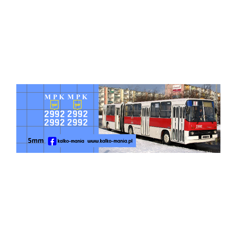 ikarus 280 mpk lodz 2992 kalkomania 1:72