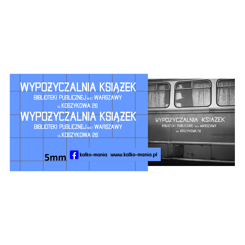 jelcz wypozyczalnia ksiazek kalkomania 1:72