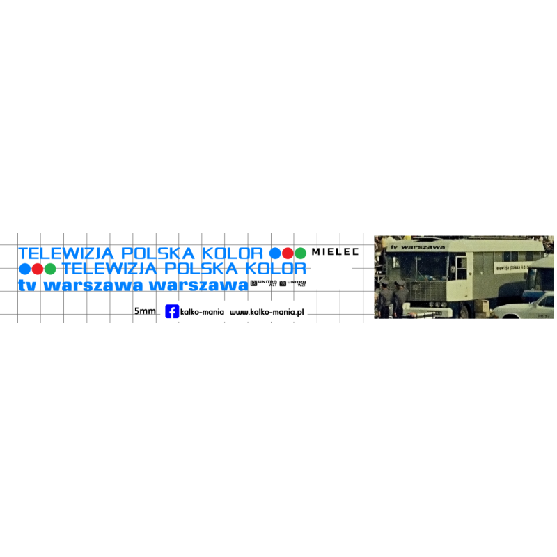mielec wzt telewizja tv warszawa kalkomania 1:72