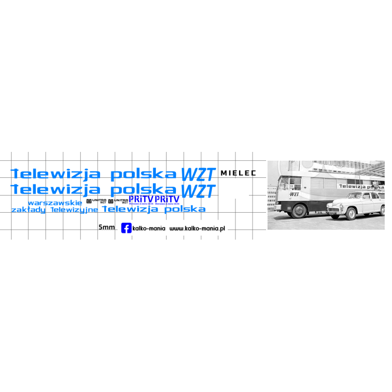 mielec wzt telewizja wzt warszawa kalkomania 1:72