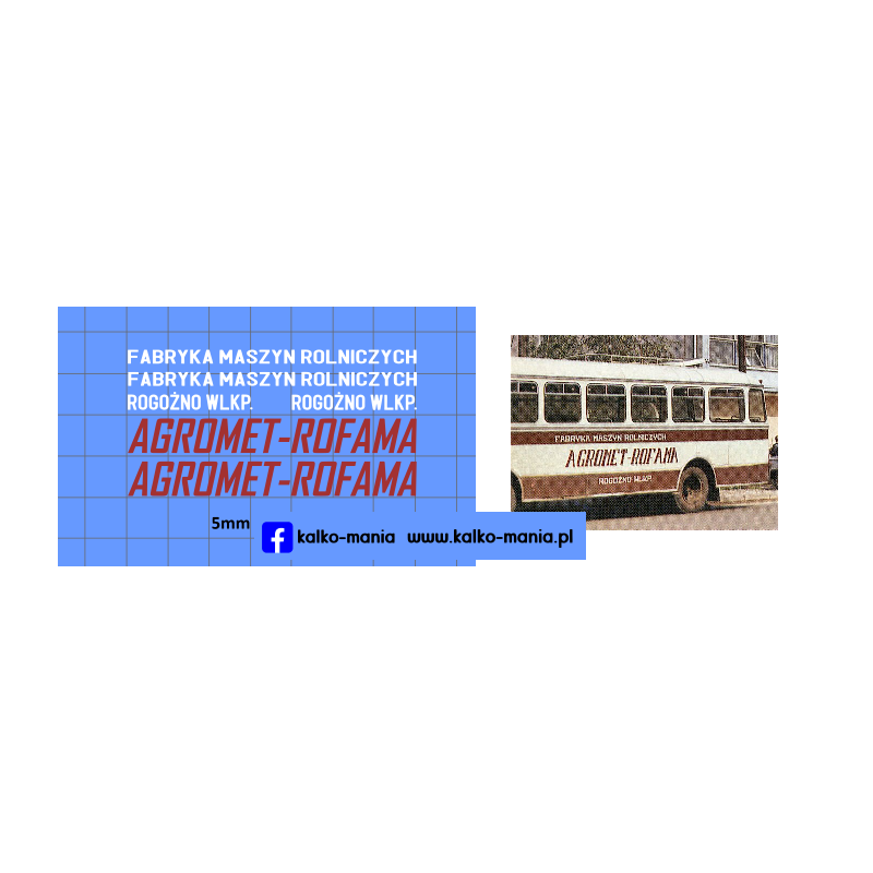 san agromet rofama maszyny rolnicze kalkomania 1:72