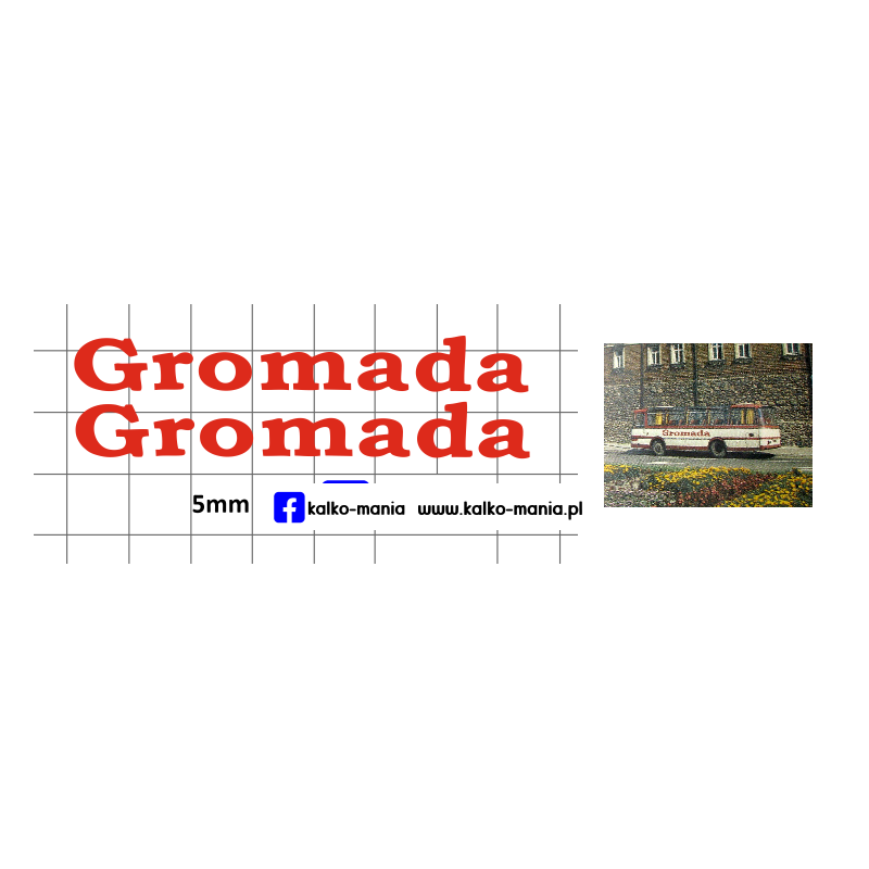 gromada autosan ikarus czerwony kalkomania 1:87