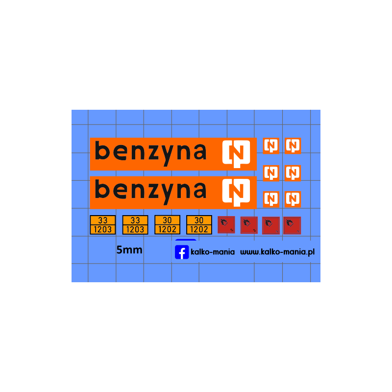 cpn benzyna logo stacja benzynowa cysterna jelcz kalkomania 1:87