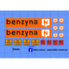 cpn benzyna logo stacja benzynowa cysterna jelcz kalkomania 1:87