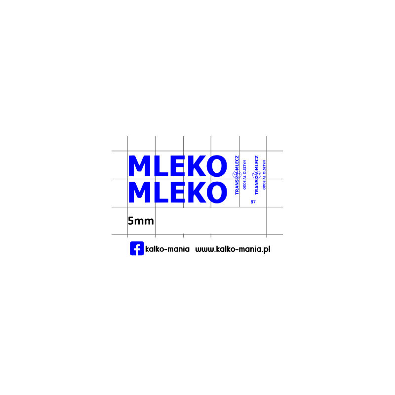mleko transmlecz olsztyn kalkomania 1:87