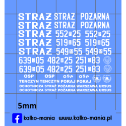 straz zestaw bialy nowy...