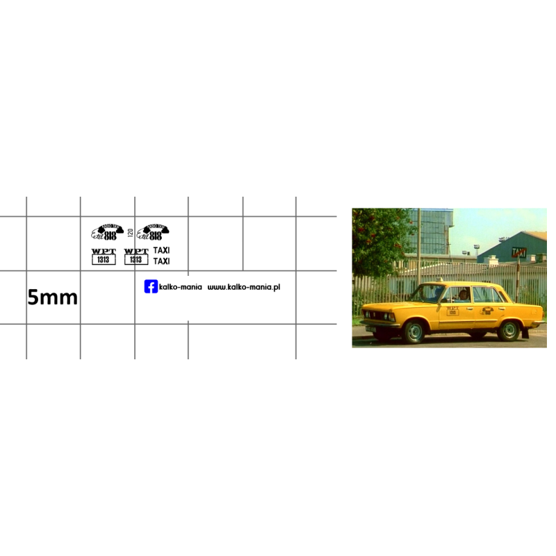 1313 taxi zmiennicy kalkomania 1:120
