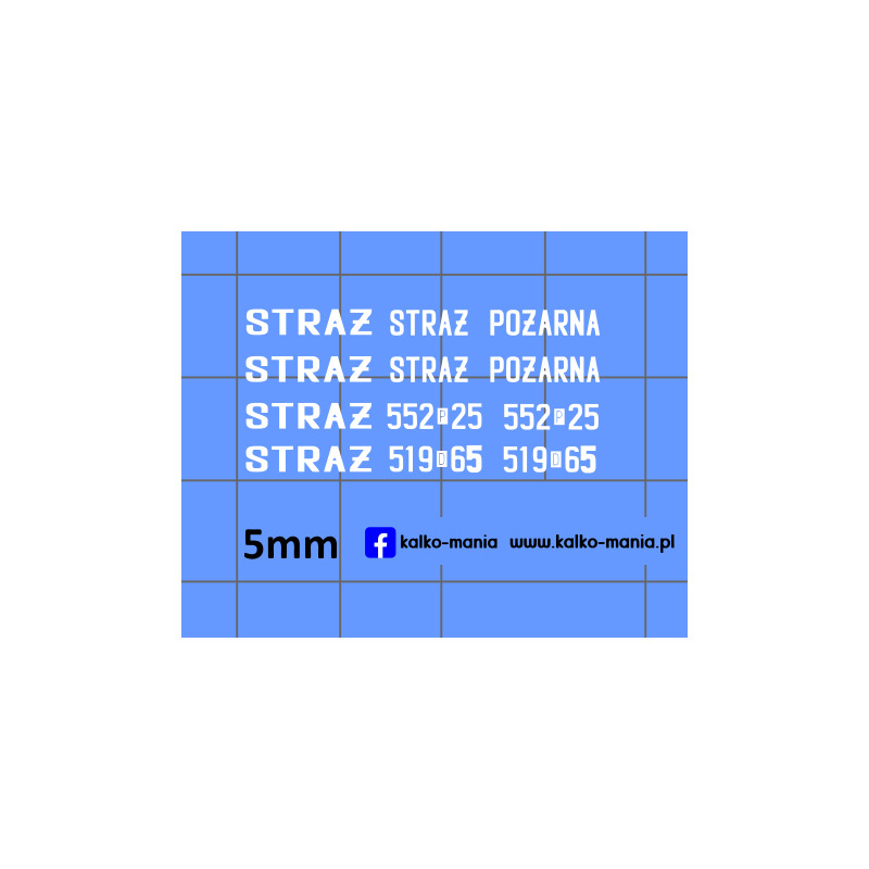 straz zestaw kalkomania 1:120