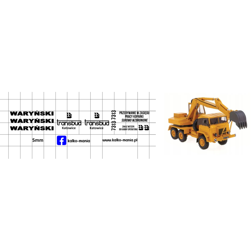 copy of copy of transbud zil 130 mmz 555 warszawa kalkomania 1:43