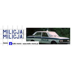 milicja fiat 132 kalkomania...