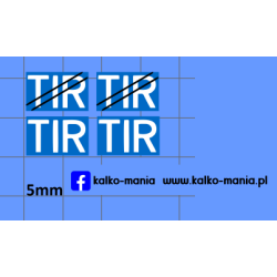 tir tablica kalkomania 1:43