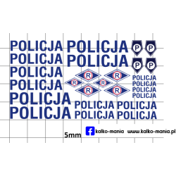 zestaw policja niebieski...