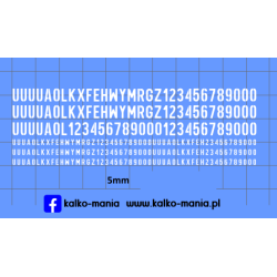 cyfry litery onzaczenia lwp...