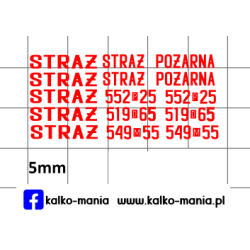 straz zestaw czerwony...