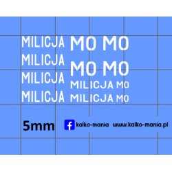 milicja zestaw kalkomania...