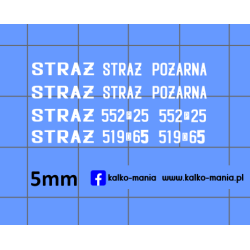 straz zestaw kalkomania 1:120